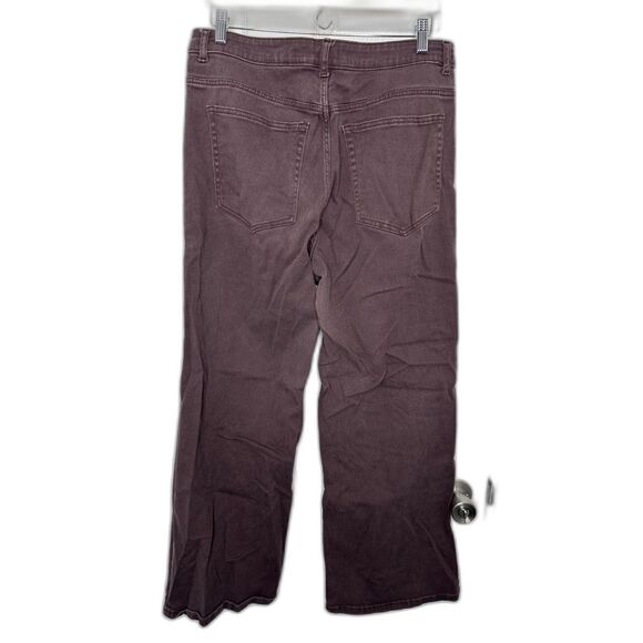 Taupe Wide Leg Denim Pants Women’s Size 16 H&M Divided Stretch Cotton - Picture 3 of 7